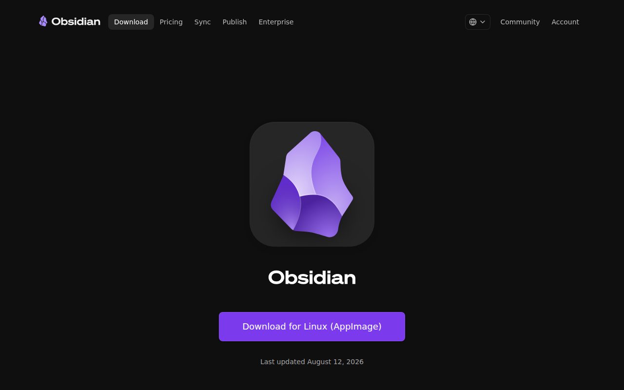 Obsidian official website