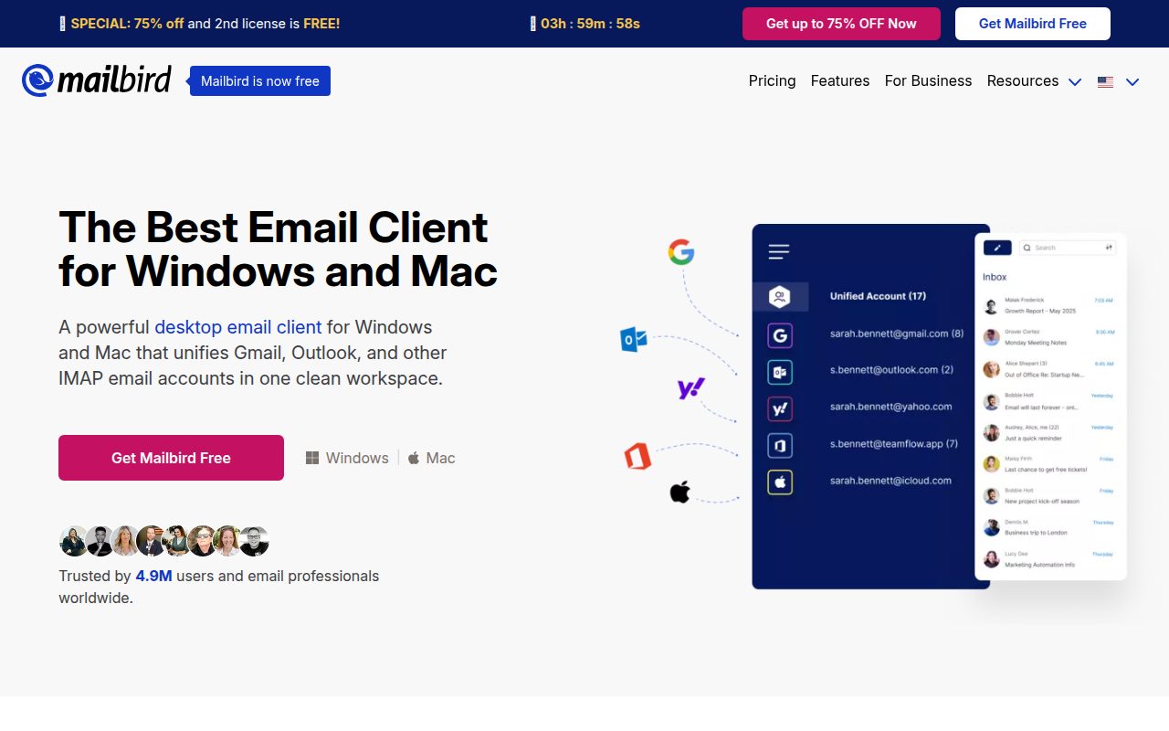 Mailbird official website