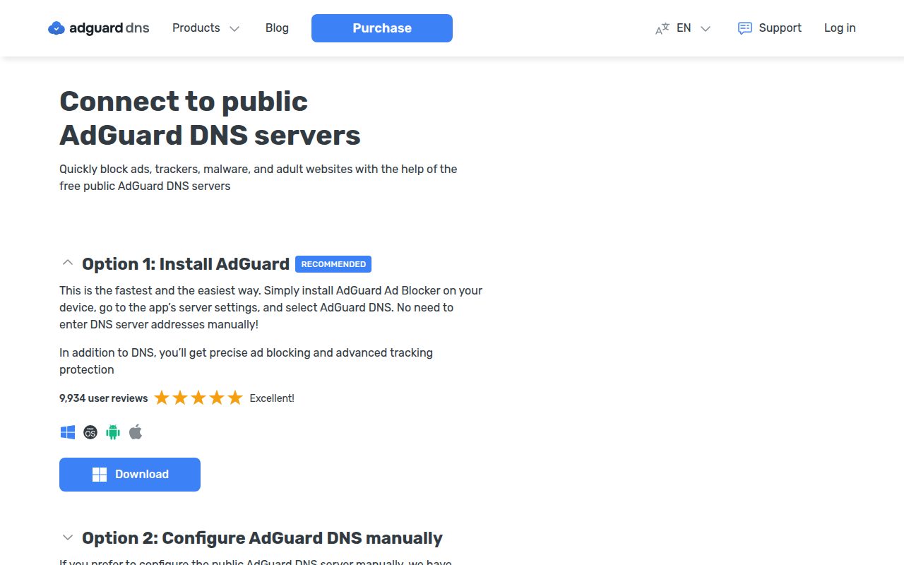 AdGuard Public DNS official website