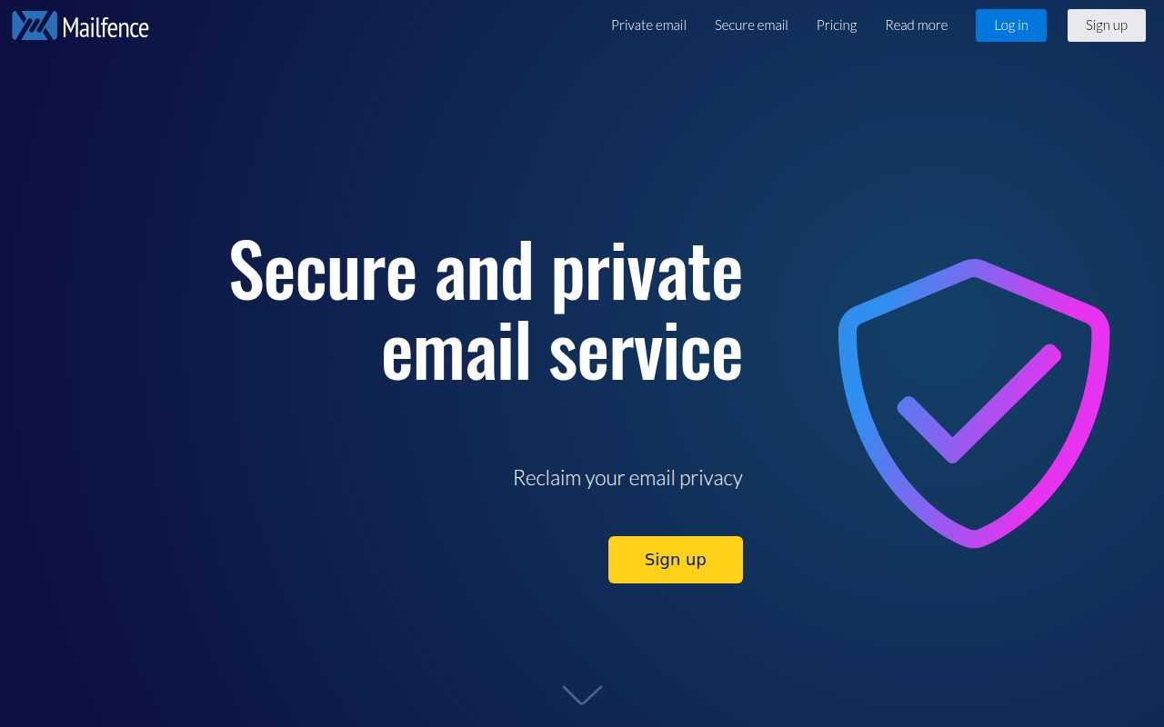 Mailfence official website