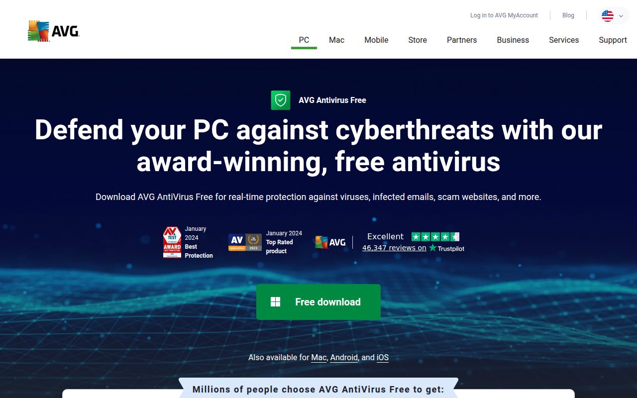 AVG AntiVirus Free official website