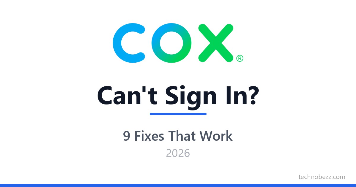 Can't Sign In to Cox Email? How to Get Back In | Technobezz