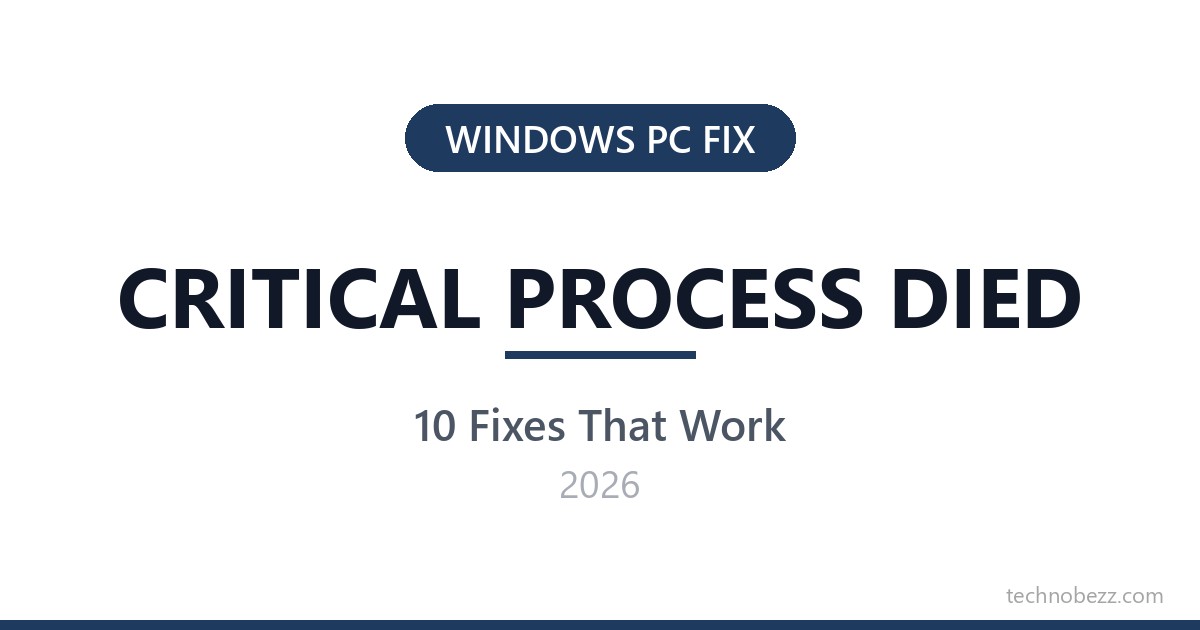 CRITICAL_PROCESS_DIED Blue Screen on Windows 11? 10 Ways to Fix It ...