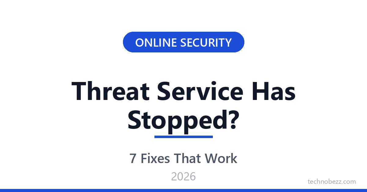 Windows Defender Threat Service Has Stopped? 7 Ways to Fix It (2026 ...