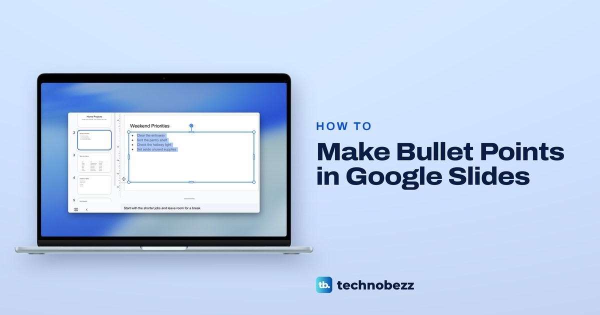 How to Make Bullet Points in Google Slides