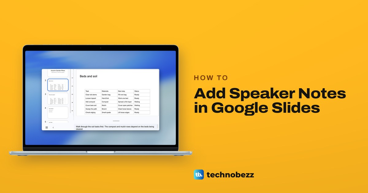 How to Add Speaker Notes in Google Slides