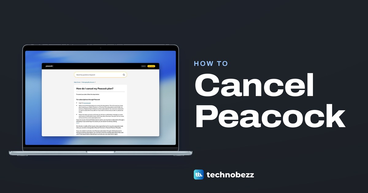 How to Cancel Peacock Subscription on Any Device