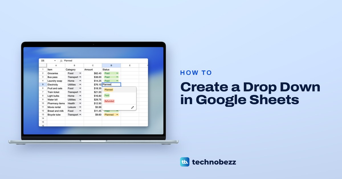 How to Create a Drop Down List in Google Sheets