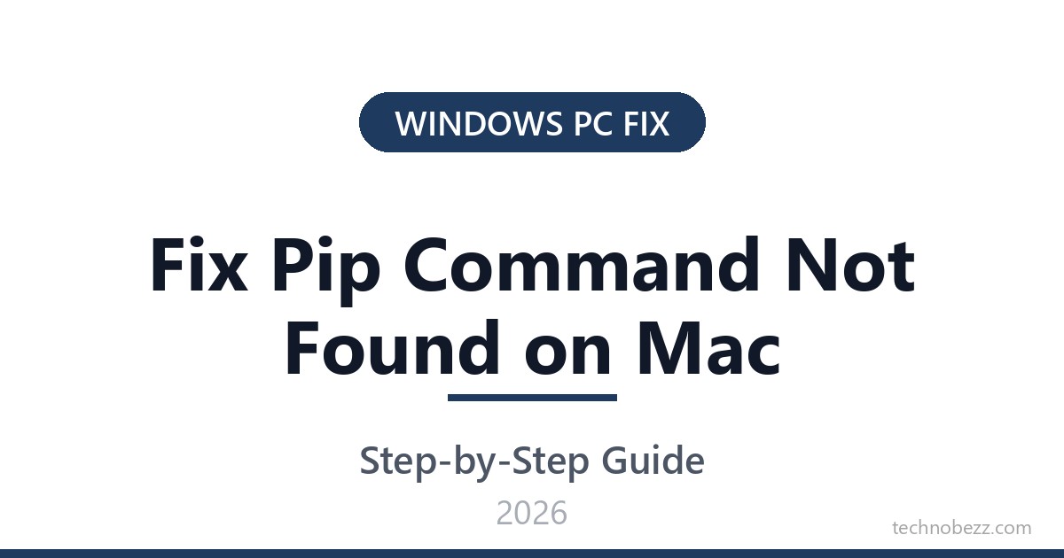 How to Fix Pip Command Not Found on Mac | Technobezz