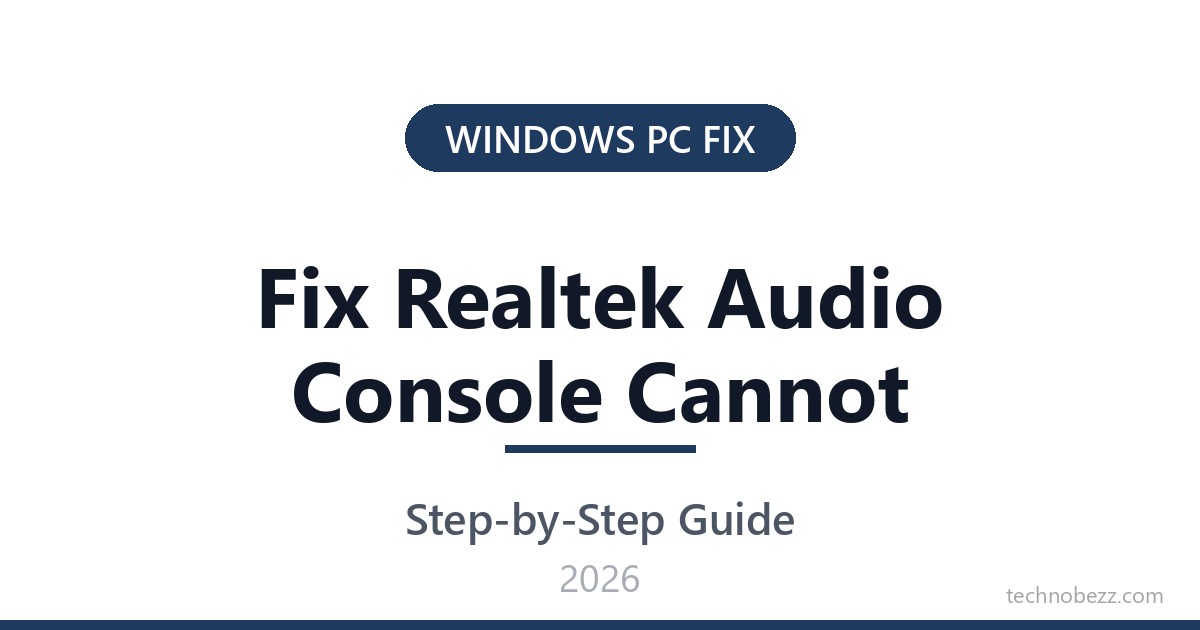How to Fix Realtek Audio Console Cannot Connect to RPC Service | Technobezz