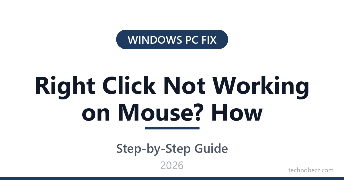 Right Click Not Working on Mouse? How to Fix It | Technobezz