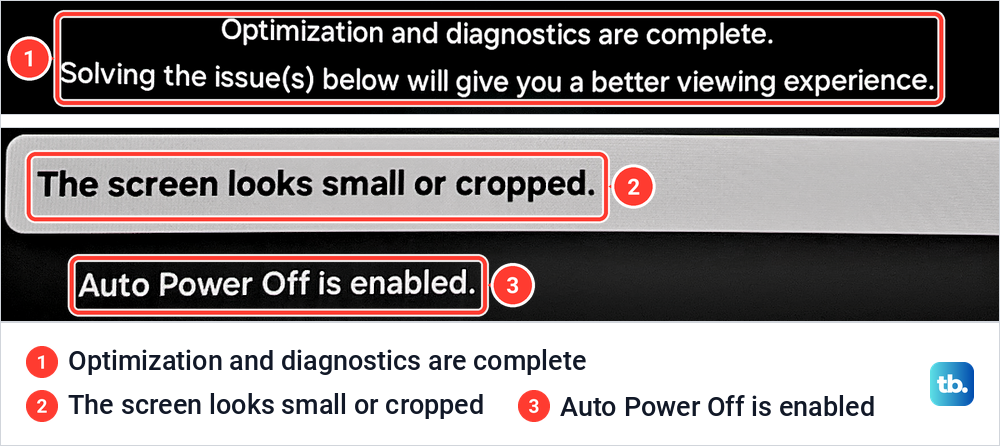 Samsung Device Care result saying optimization and diagnostics are complete, above two listed suggestions.