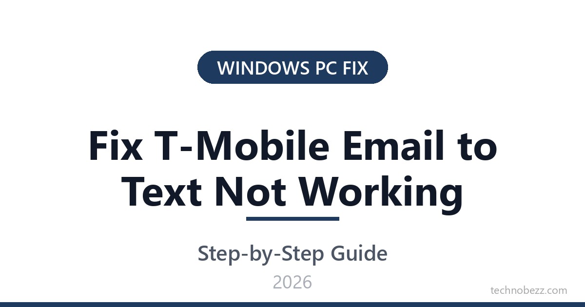 How to Fix T-Mobile Email to Text Not Working | Technobezz