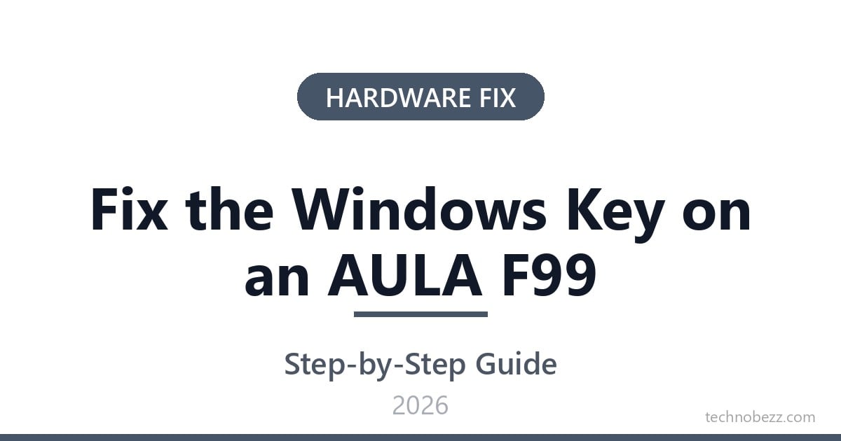 Ihow T How to Fix the Windows Key on an AULA F99 Keyboard | Technobezz