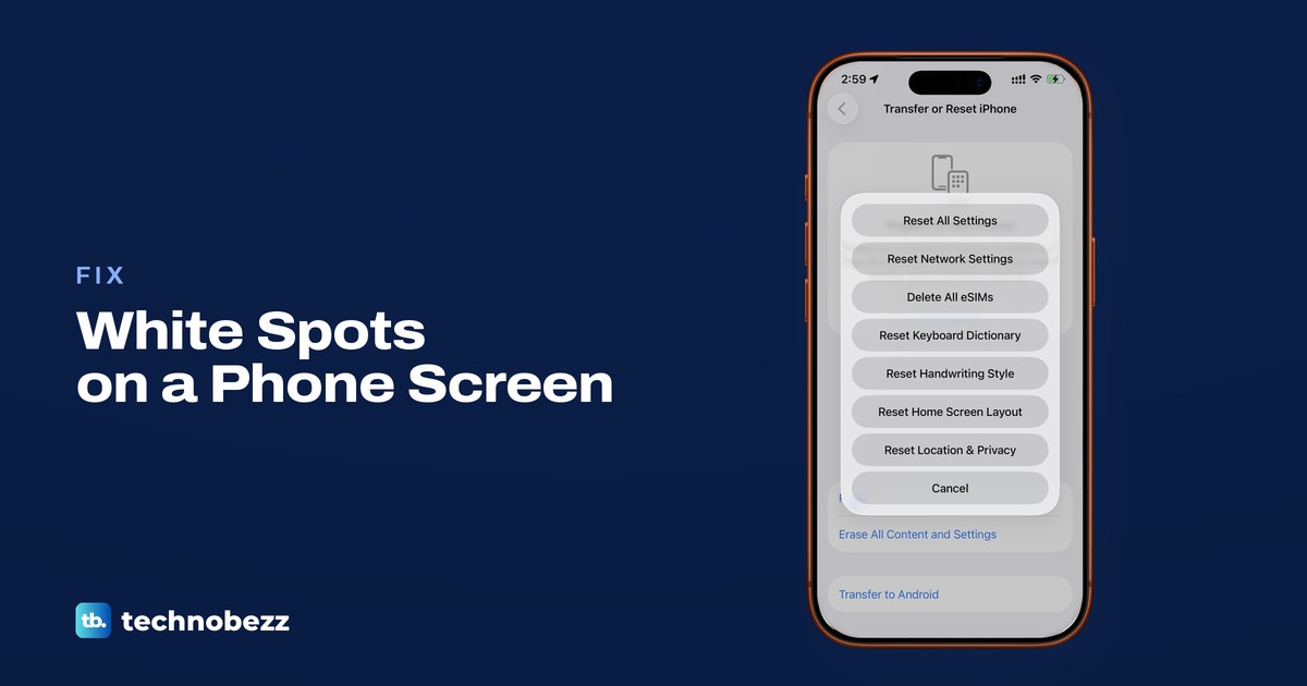 How to Fix White Spots on a Phone Screen