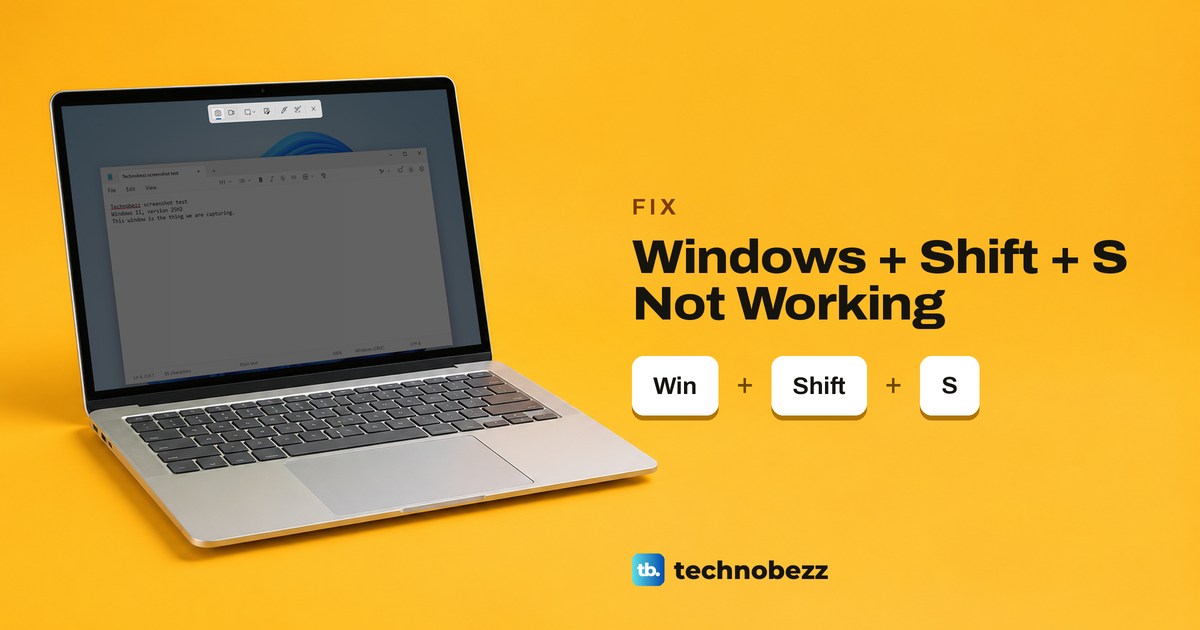 Windows Shift S Not Working (Win + Shift + S Fixes)
