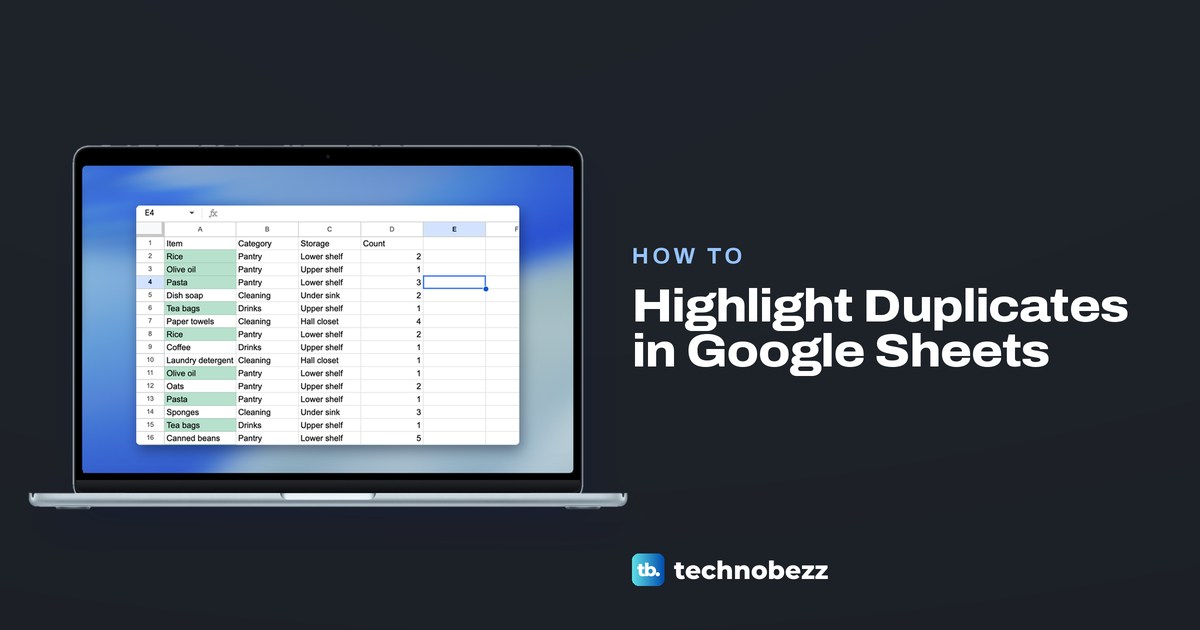 How to Highlight Duplicates in Google Sheets
