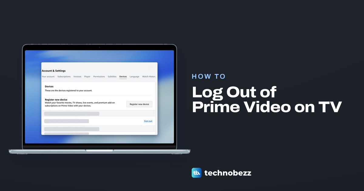 How to Log Out of Prime Video on TV and Remotely