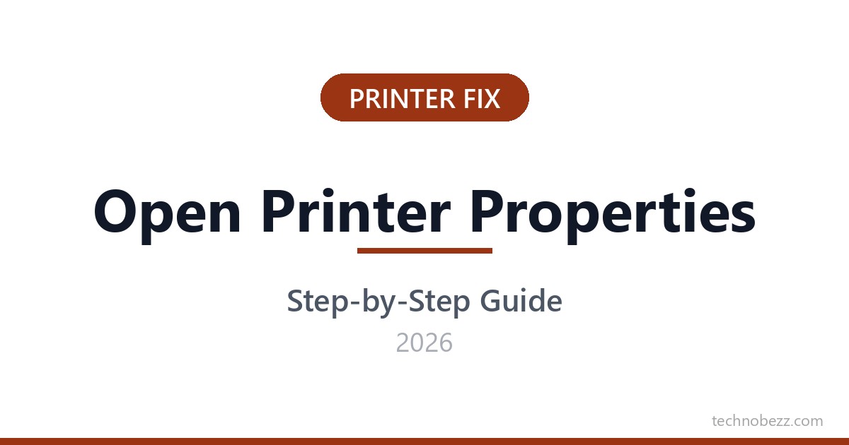 How to Open Printer Properties in Windows 11 | Technobezz