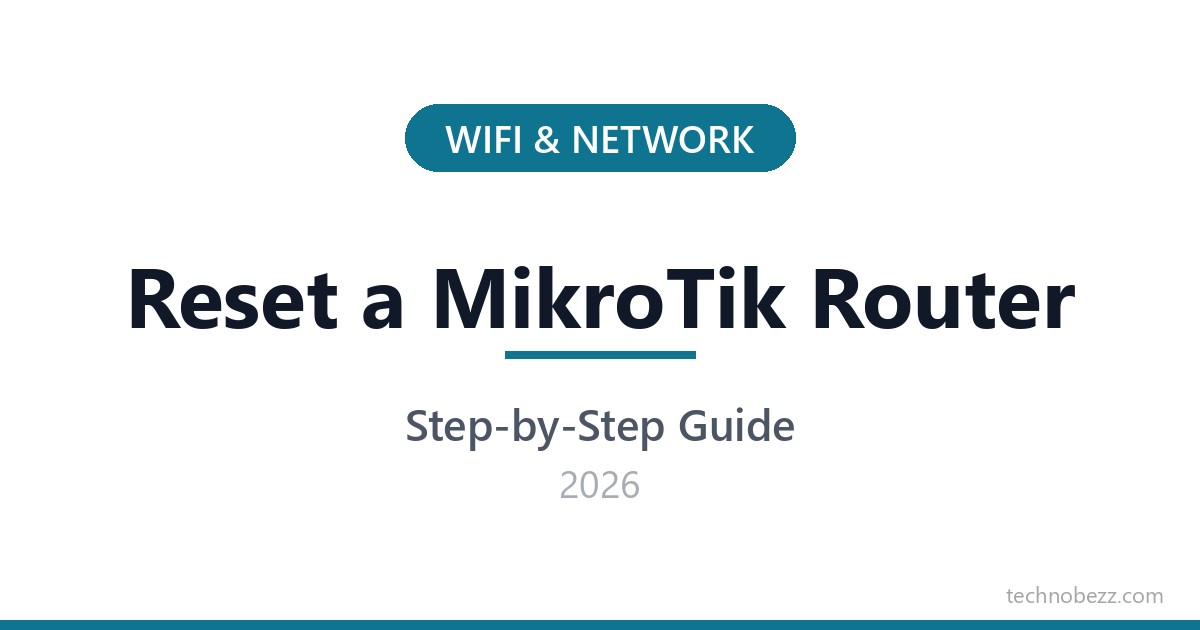 Micro Tick Routerboard How to Reset a MikroTik Router | Technobezz