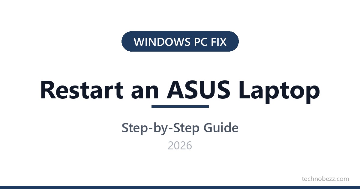 How to Restart an ASUS Laptop | Technobezz