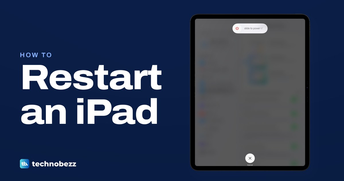 How to Restart an iPad With or Without a Home Button