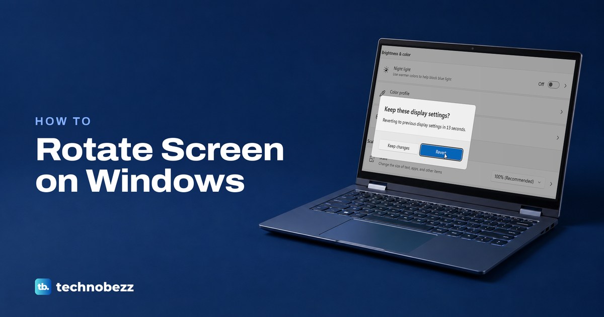 How to Rotate Screen on Windows (Portrait or Upside Down)