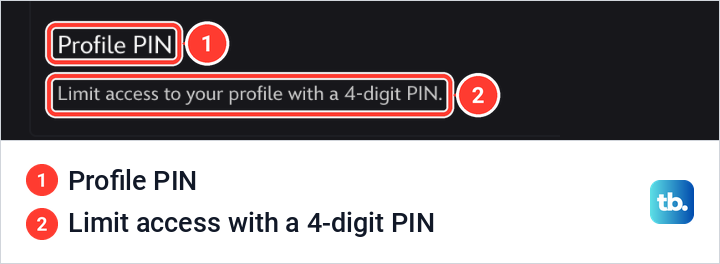Disney Plus Parental Controls card showing the Profile PIN row and its four-digit PIN description.