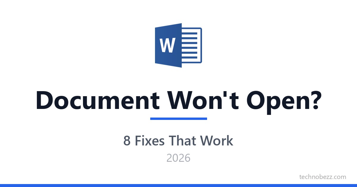 Word Document Will Not Open or Says It Is Corrupted? 8 Fixes | Technobezz