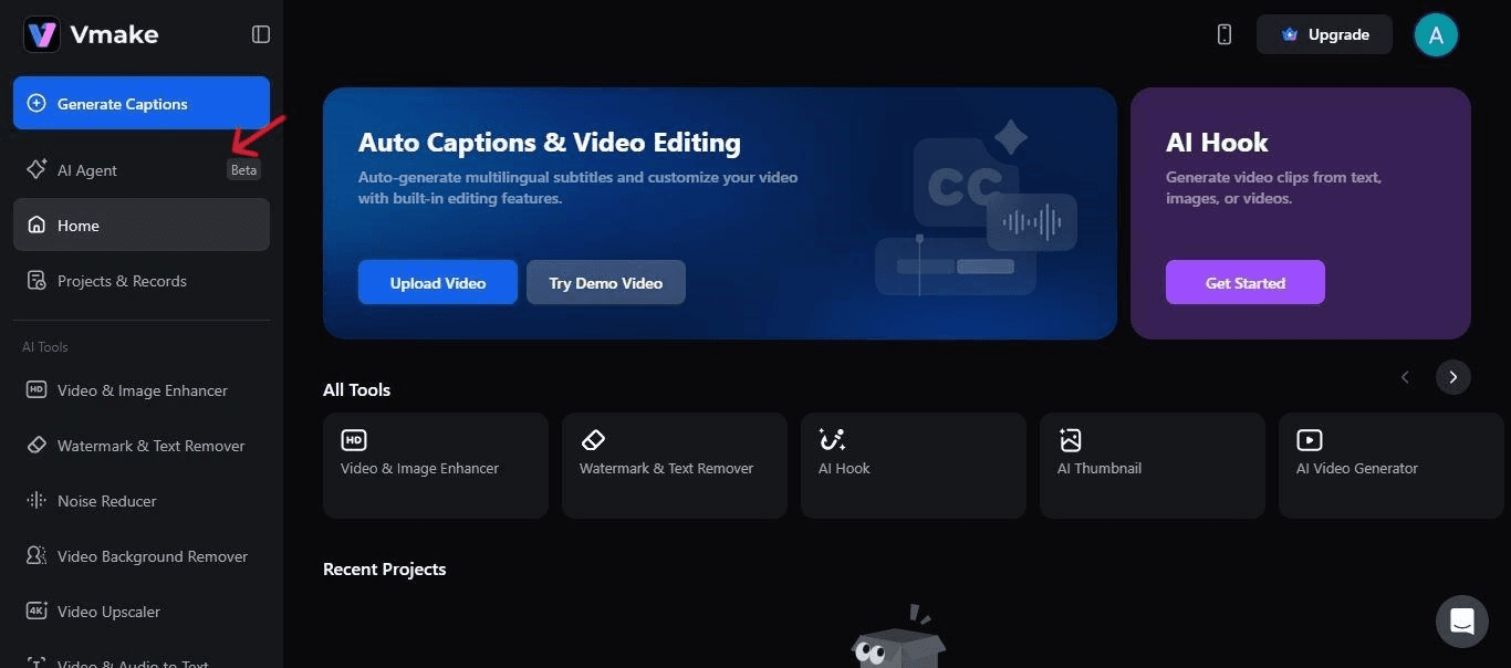Selected AI Agent Button