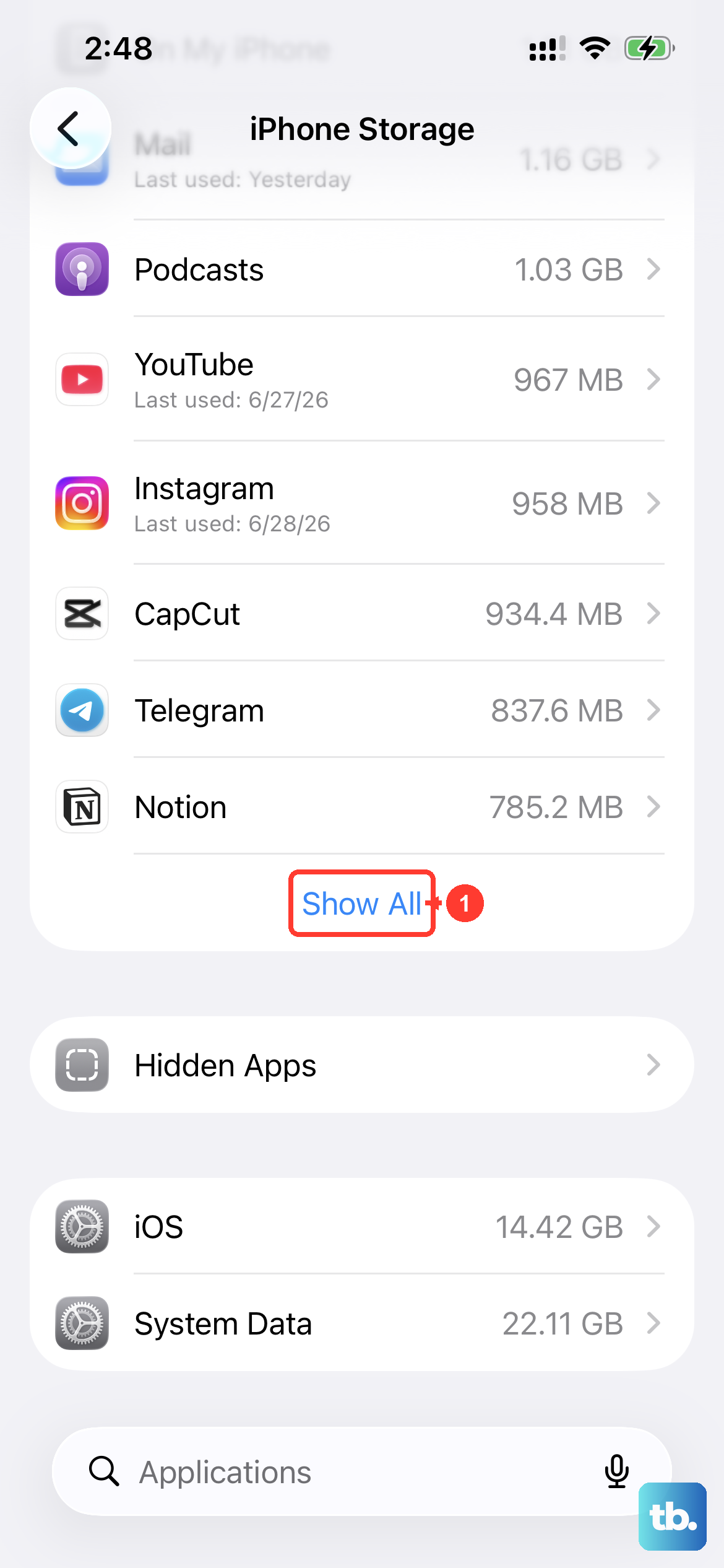 In Settings > General > iPhone Storage, tap an app and choose Offload App to reclaim its space while keeping its documents and data.