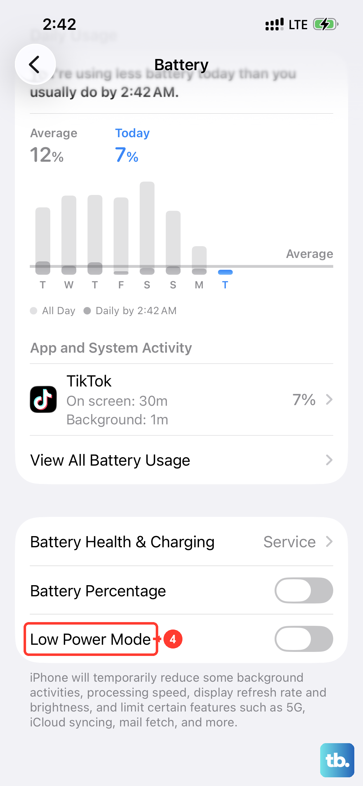Open Settings > Battery and turn Low Power Mode off, which can throttle background activity when it is on.