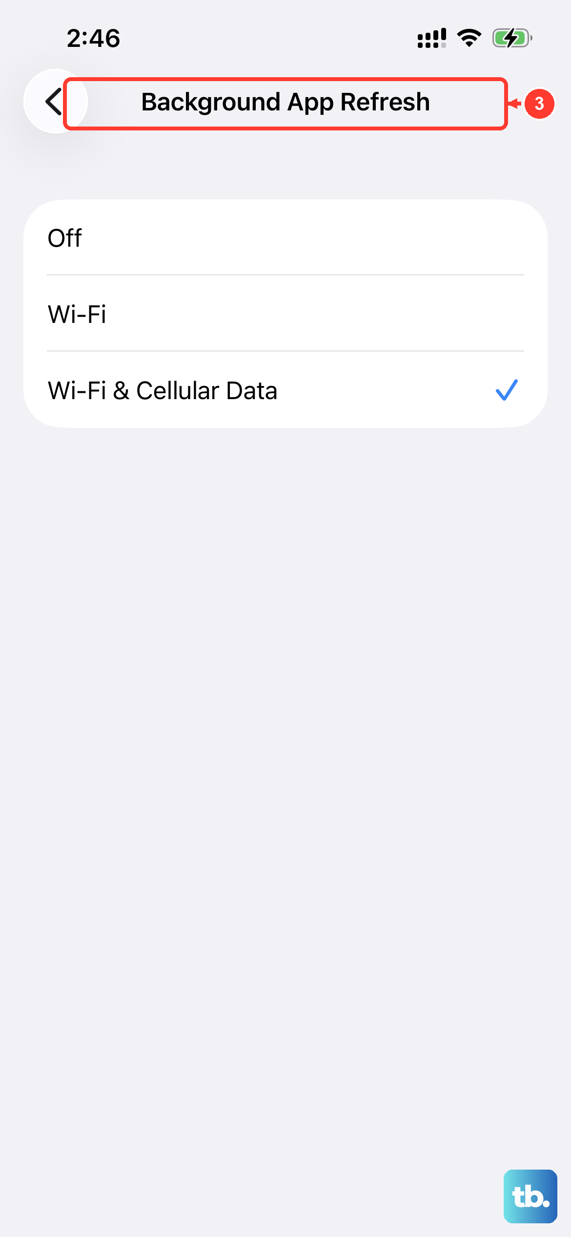 Open Settings > General > Background App Refresh and enable it so apps can update content in the background.
