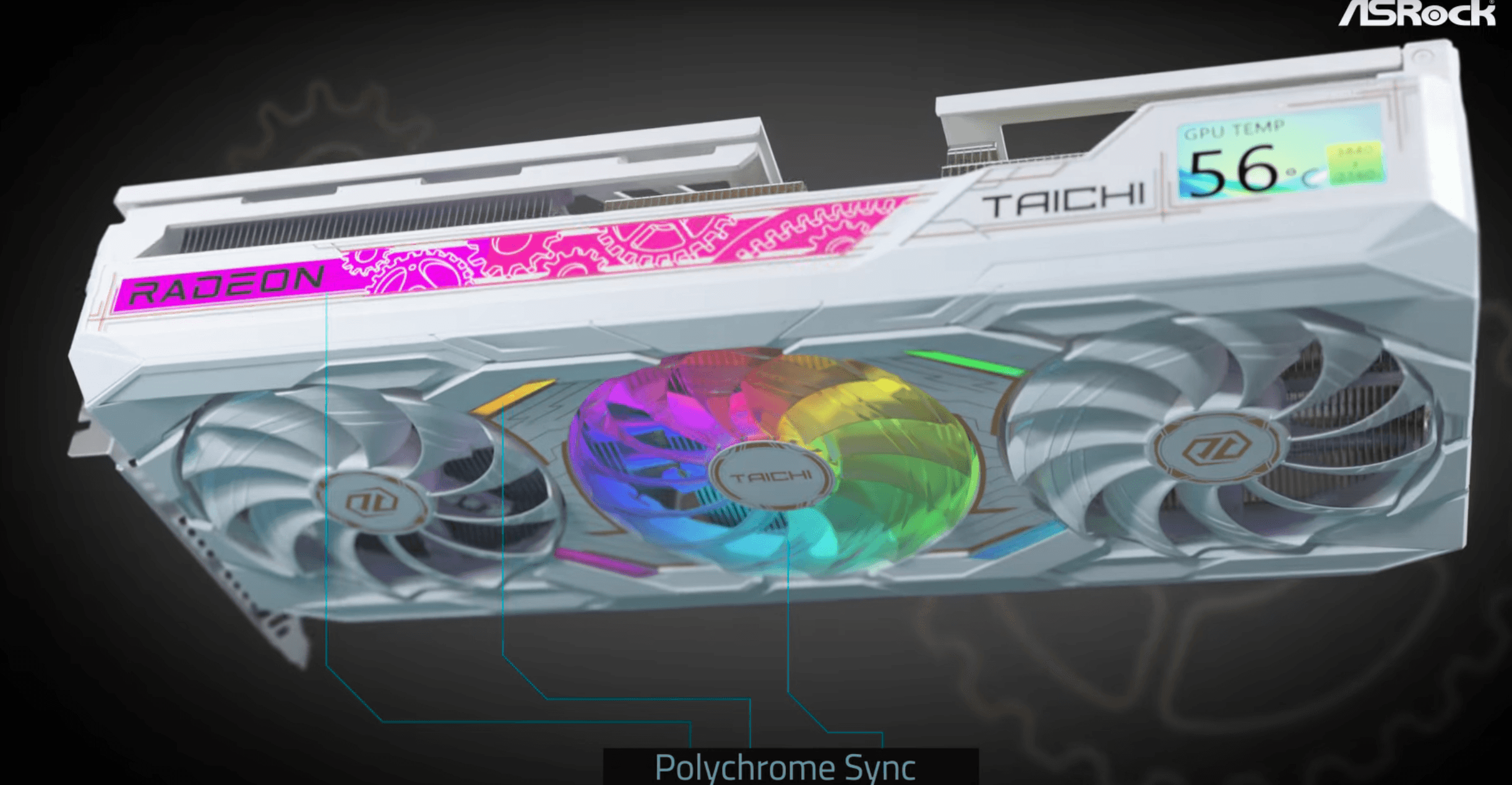 ASRock Unveils White Radeon RX 9070 XT Taichi with Built as In LCD Display