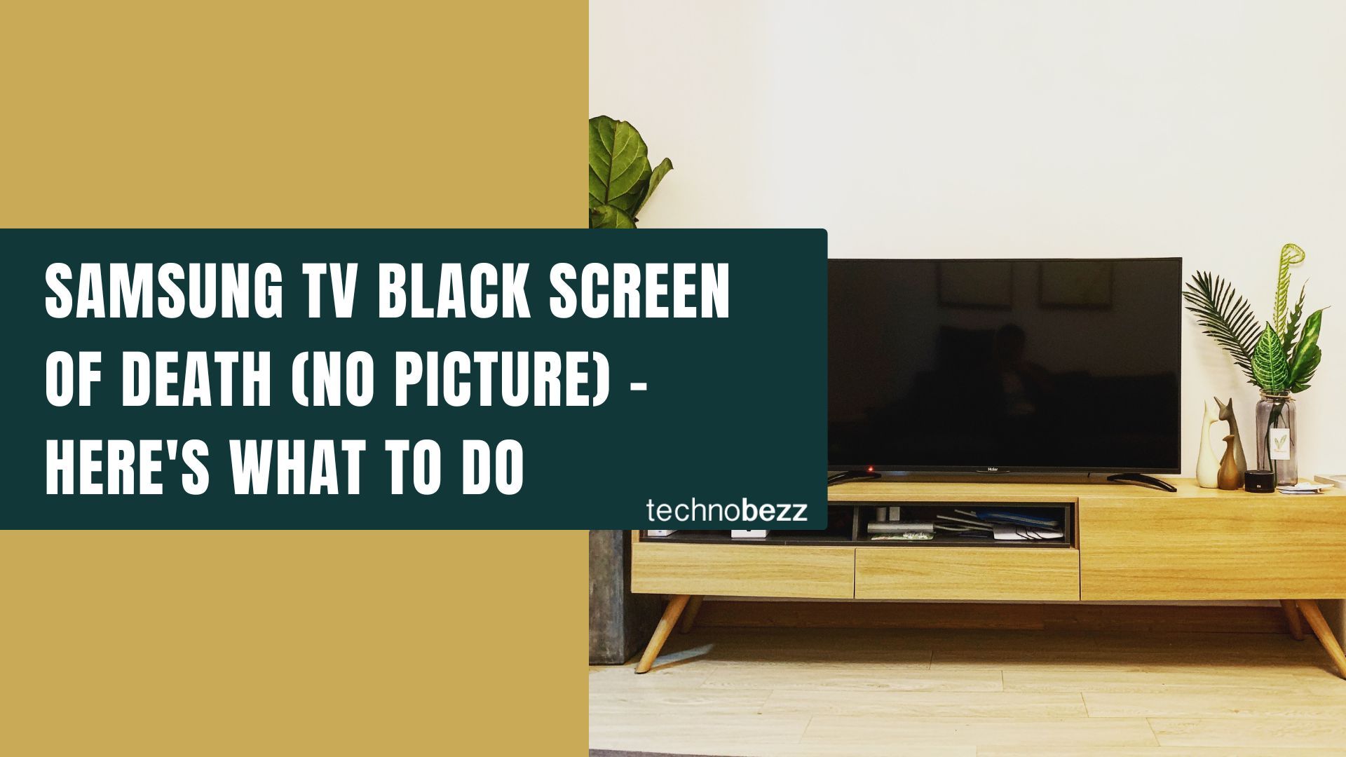 samsung tv black screen with sound
