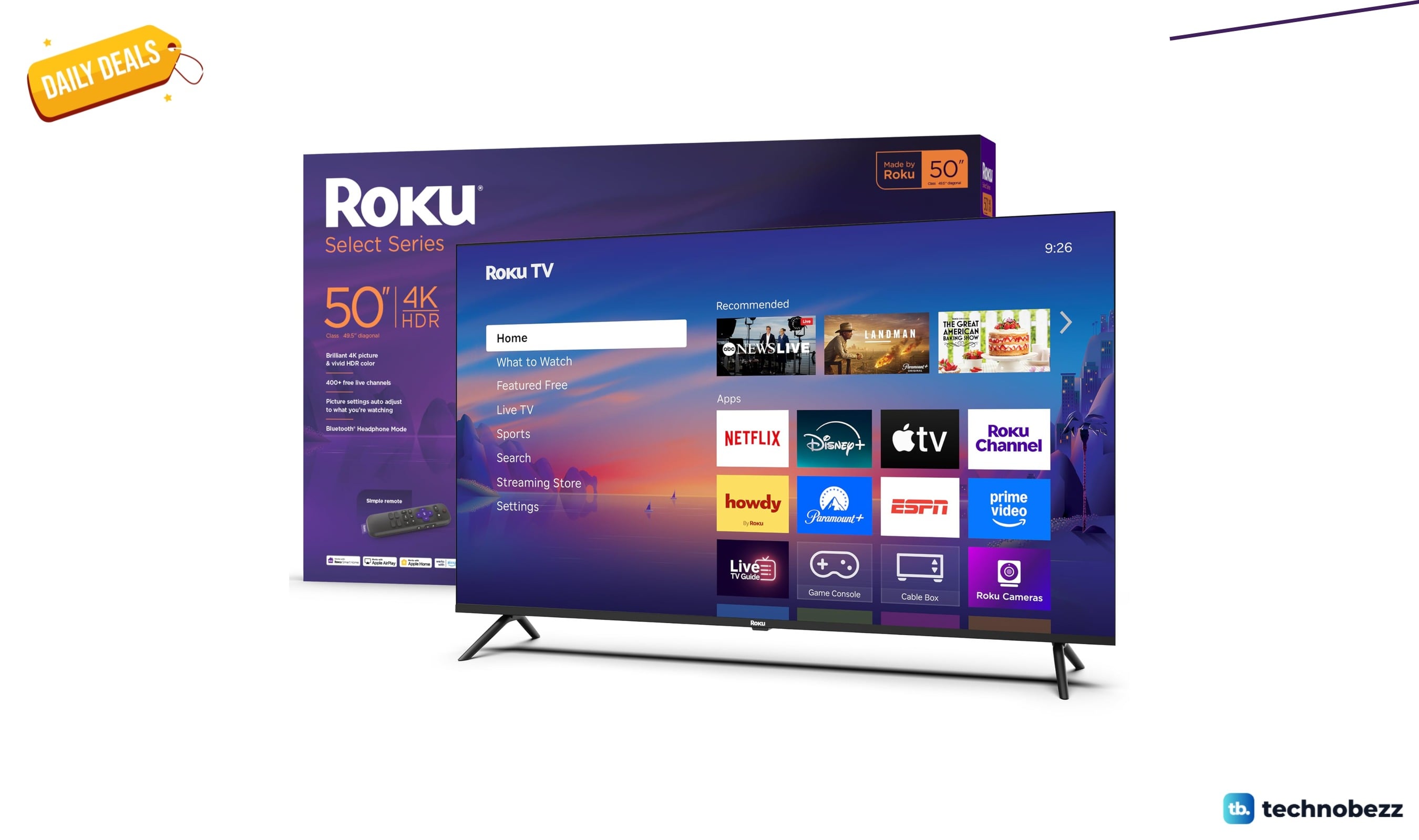 Roku 50 Inch Select Series 4K Smart TV drops to $227.99 on Amazon