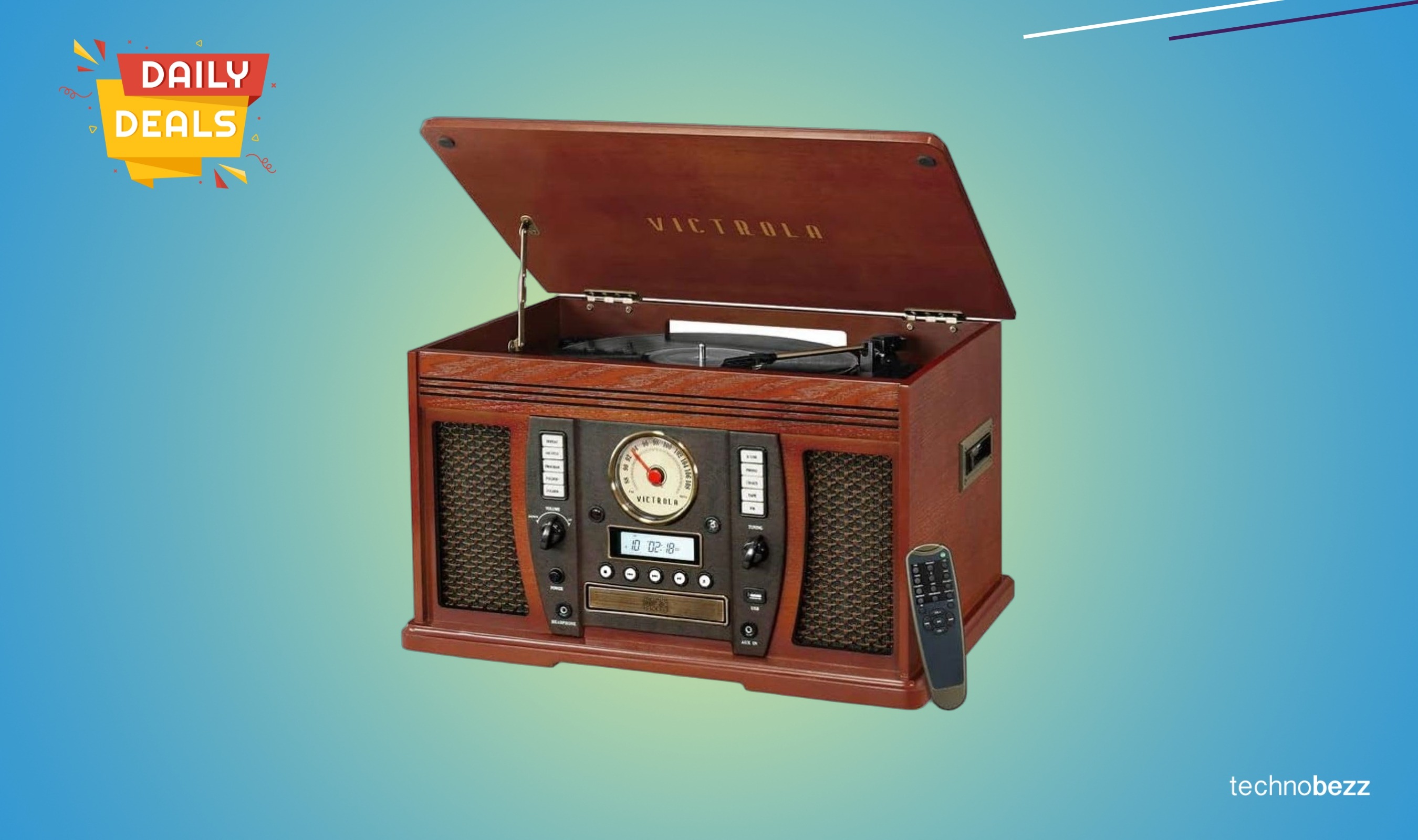 Victrola Aviator 8-in-1 Bluetooth Record Player falls to $176.39