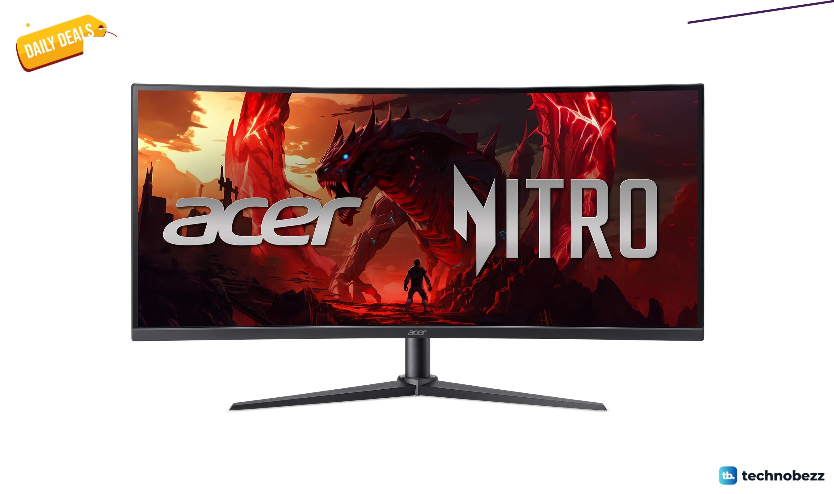 Acer Nitro WQHD 3440x1440 Curved 200Hz Gaming Monitor Drops to $199.99