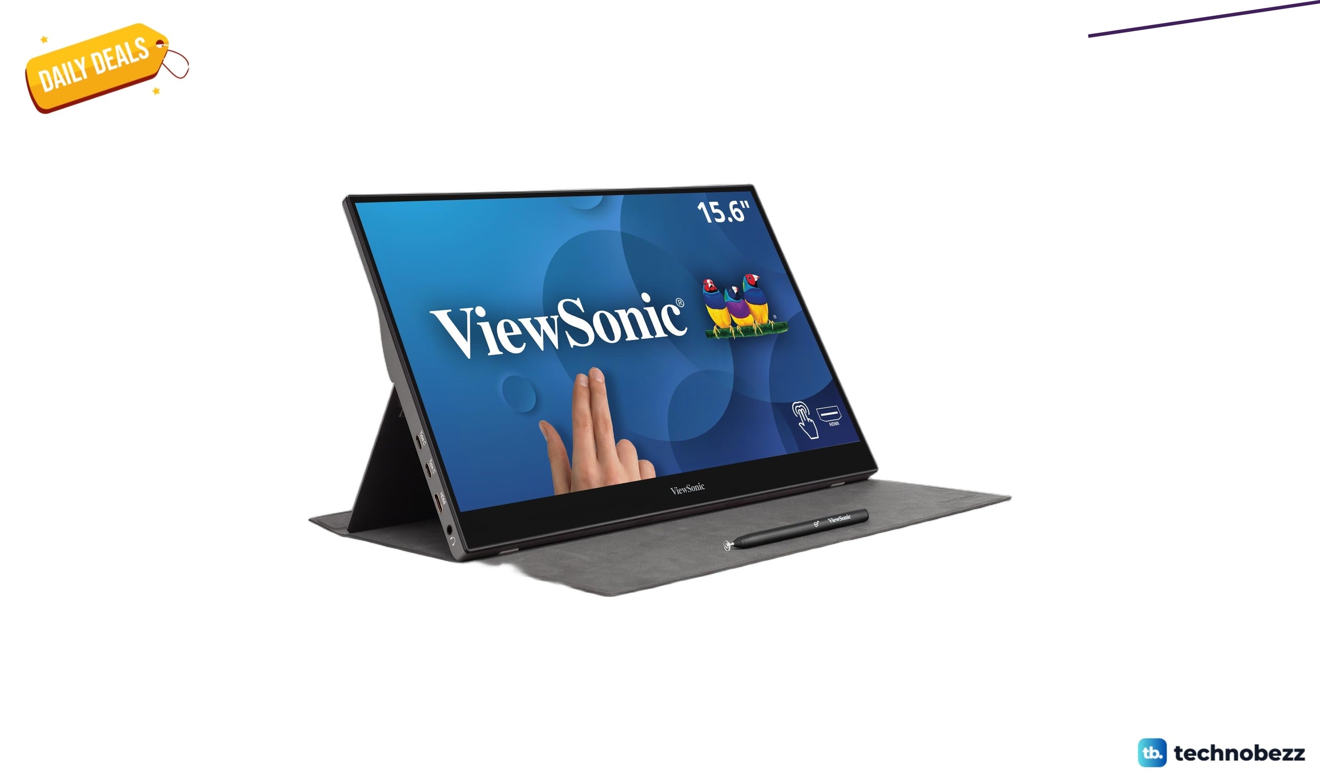 ViewSonic TD1655 15.6 1080p Touchscreen Portable Monitor drops to $259.99