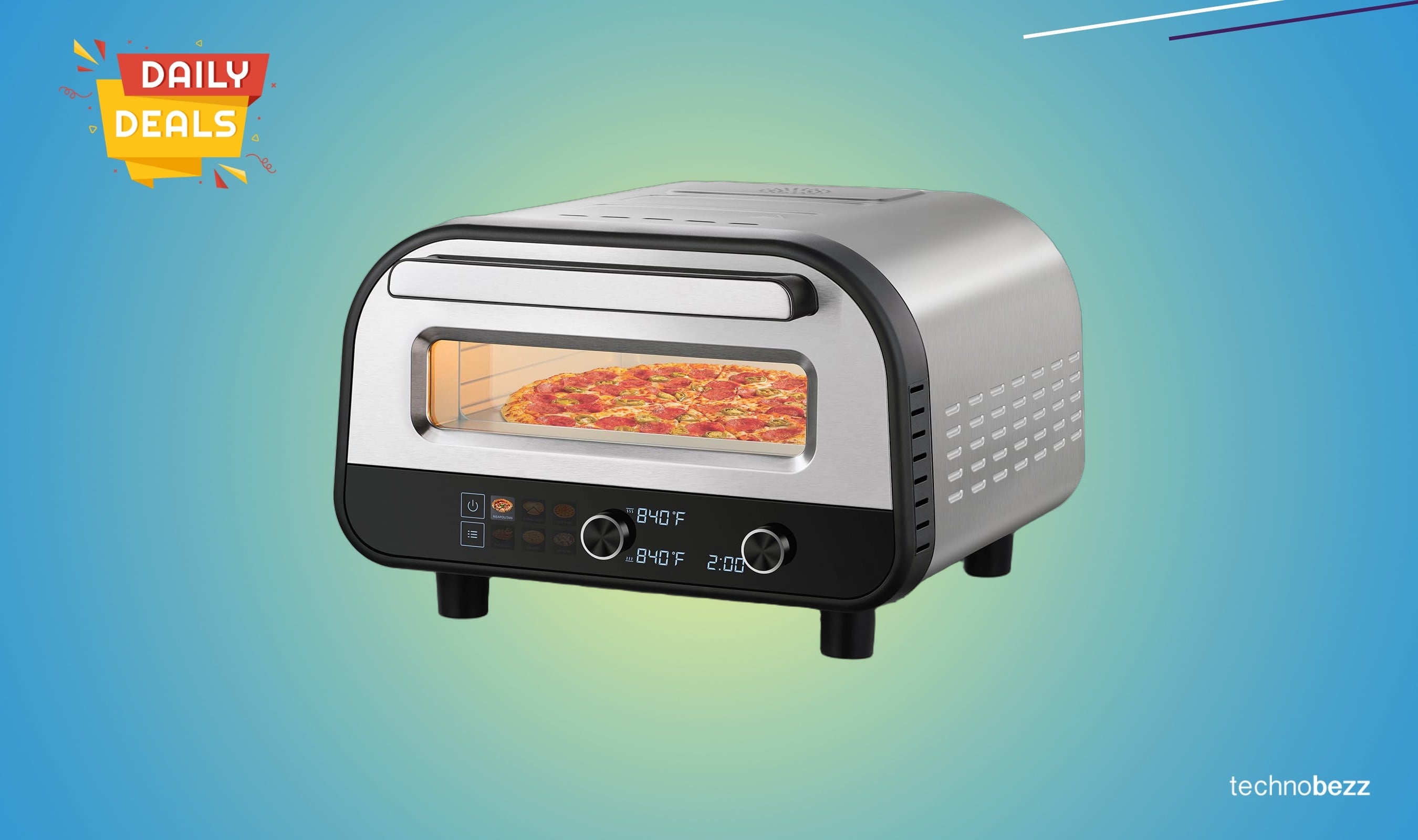 Upgraded indoor Pizza Oven 12 Electric Countertop drops to $139.99