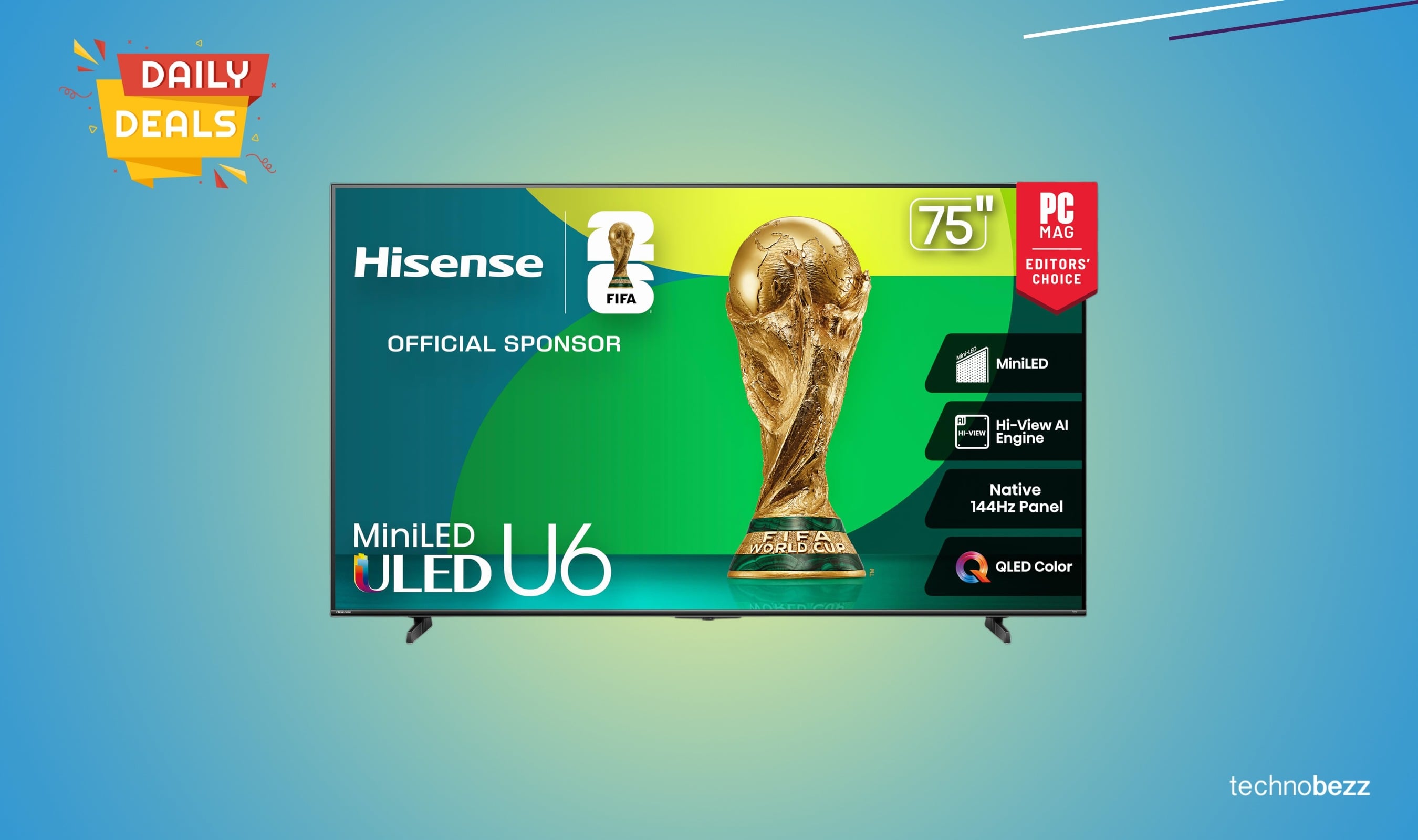 Hisense 75-inch U6 Mini-LED 4K TV drops to $597.96