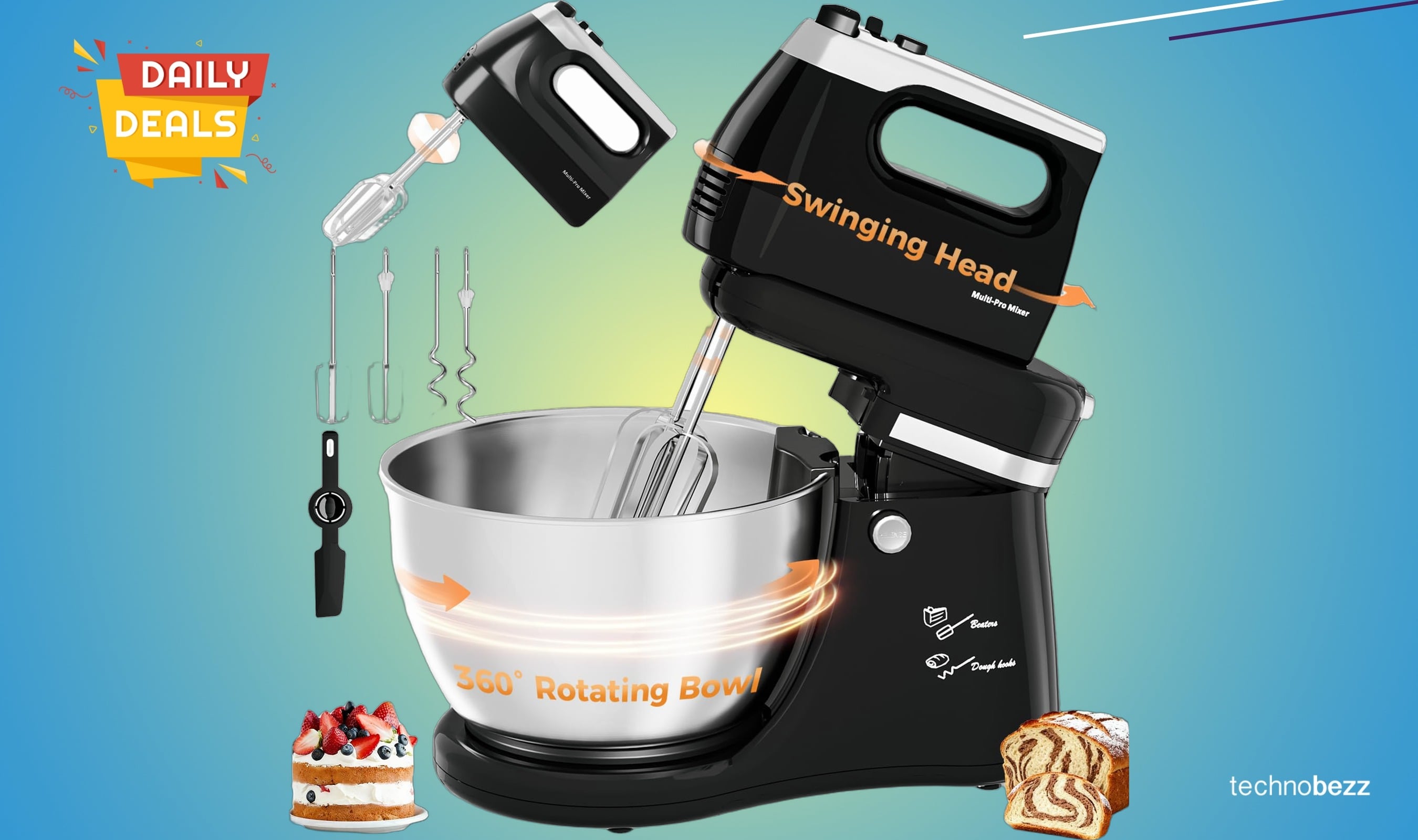 Vikaluz Stand Mixer 2-IN-1 Electric Kitchen Mixer drops to $75.98