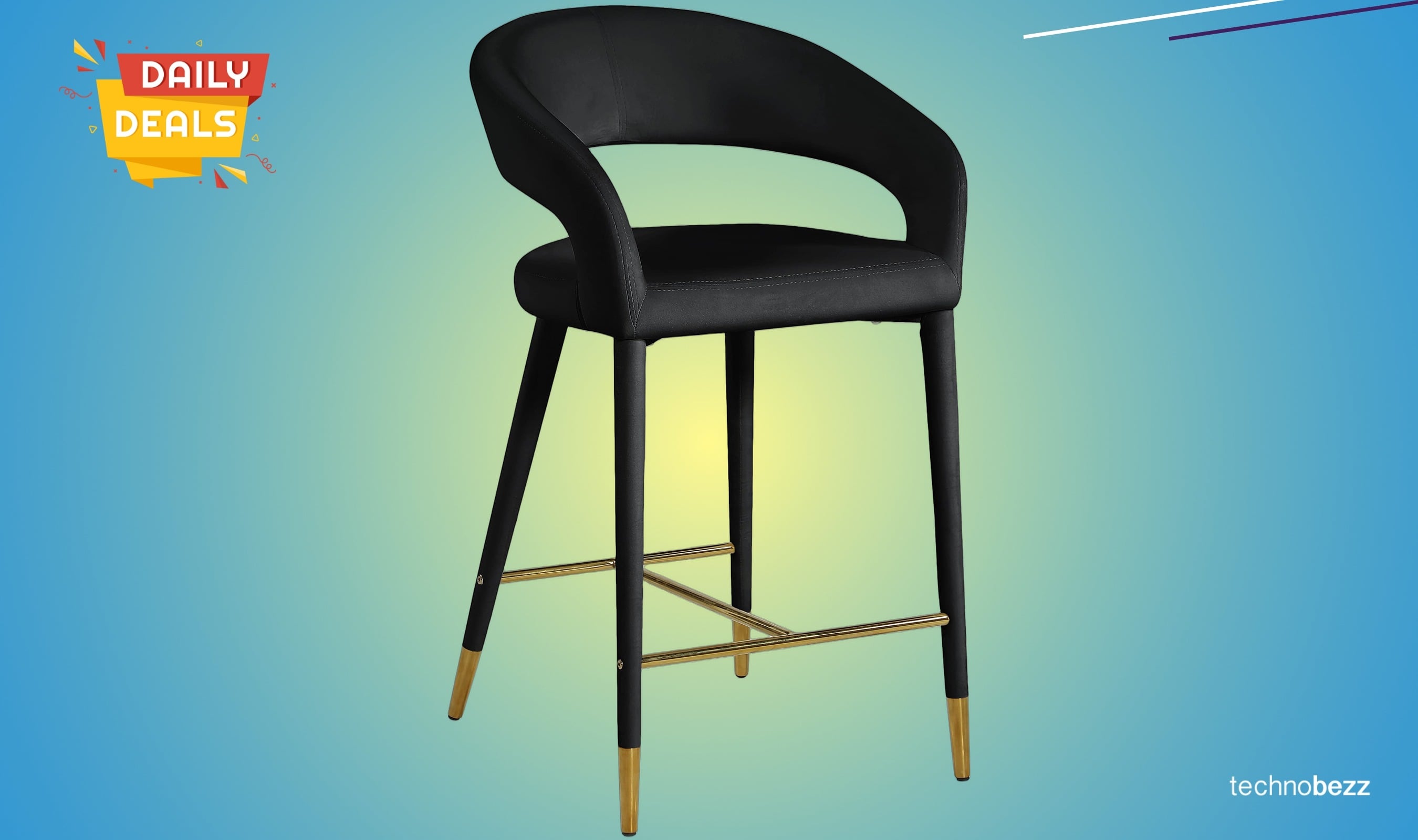 Meridian Furniture Destiny Black Velvet Stool drops to $144.87