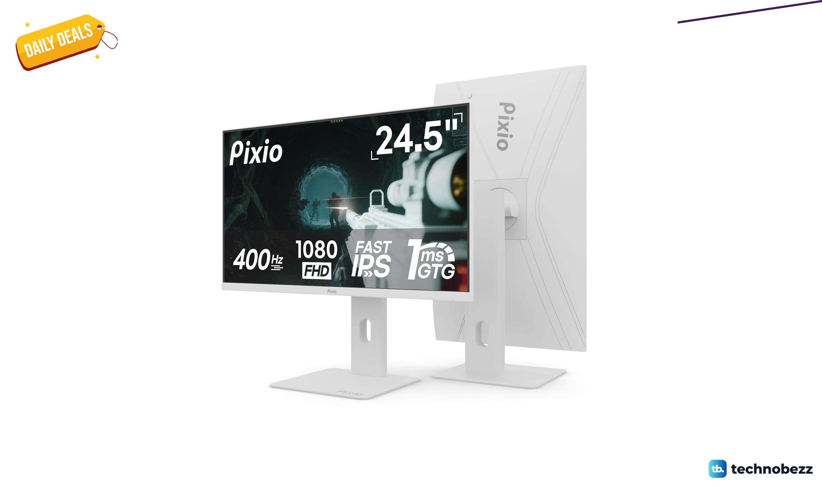 Pixio PX258 Hayabusa White Refresh Rate FHD hits new low at $218.49