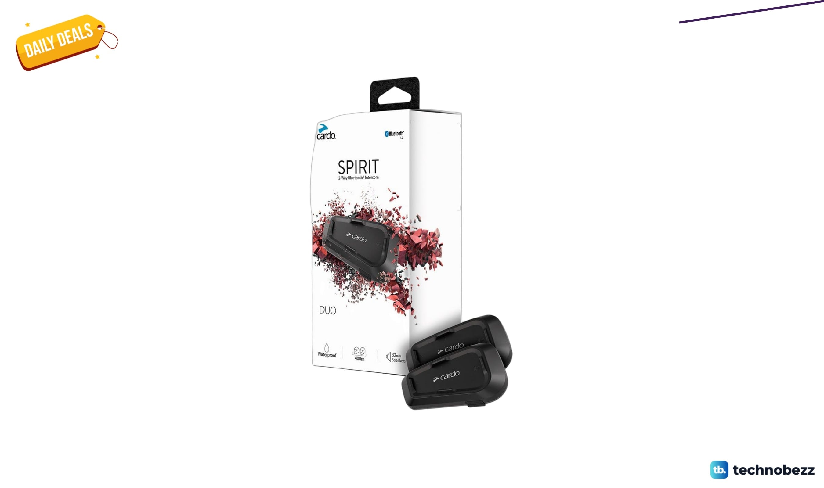 Cardo Systems Spirit Motorcycle Bluetooth Headset dual pack drops to $167.95
