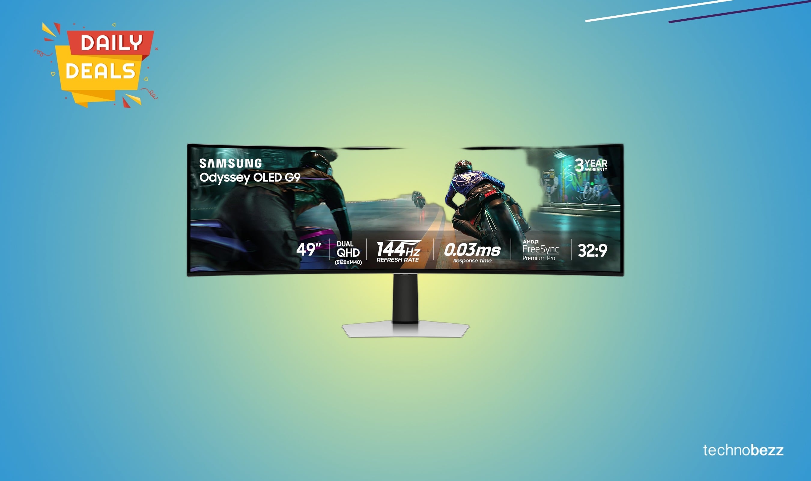 Samsung 49-inch Odyssey OLED G9 monitor drops to $899.99