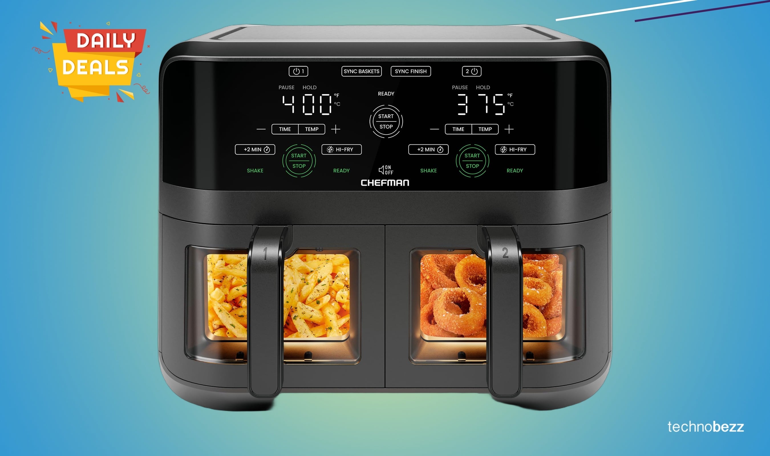 CHEFMAN 6 Quart Dual Basket Air Fryer drops to $67 on Amazon