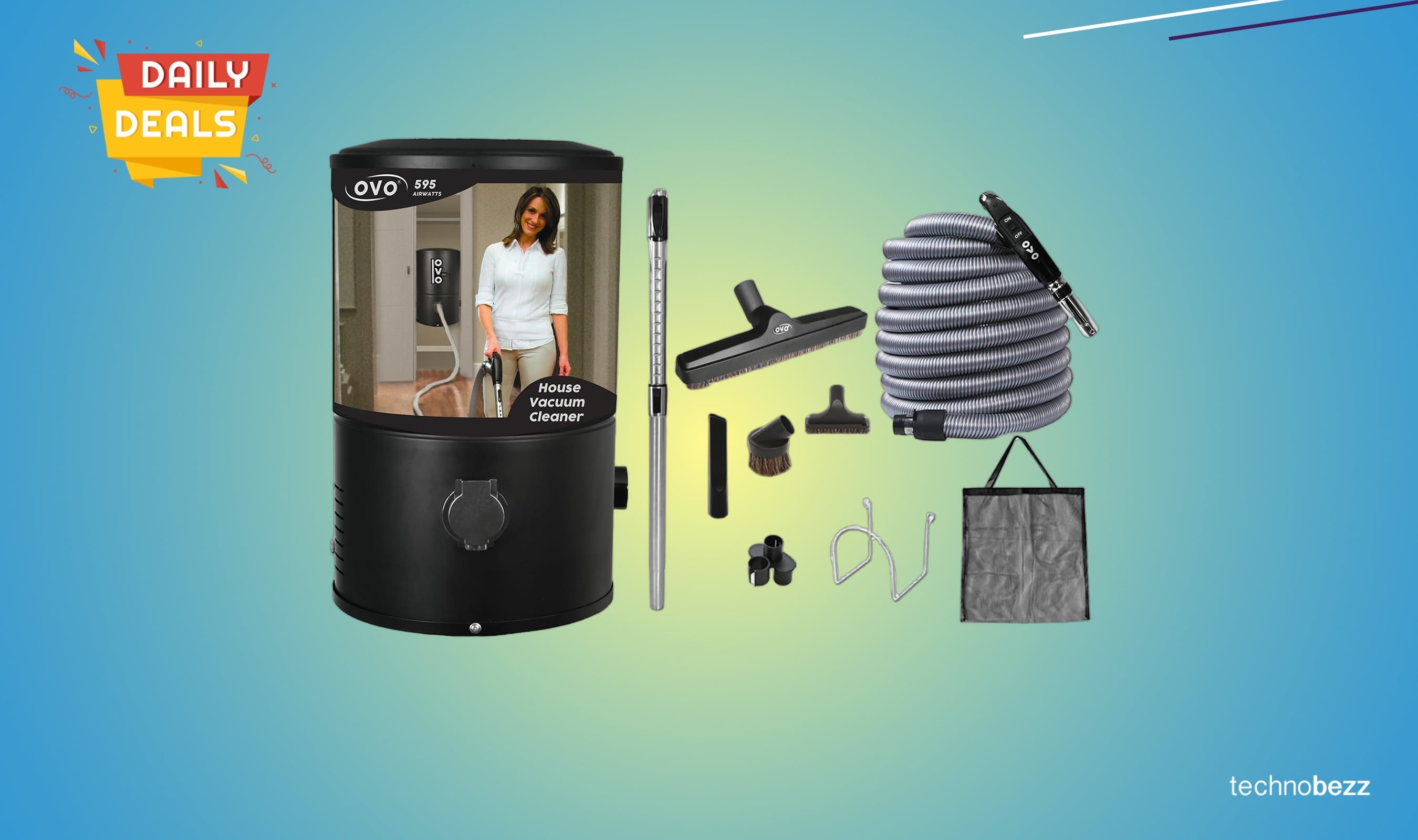 OVO Wall Mounted House Vacuum Cleaner drops to $410.39