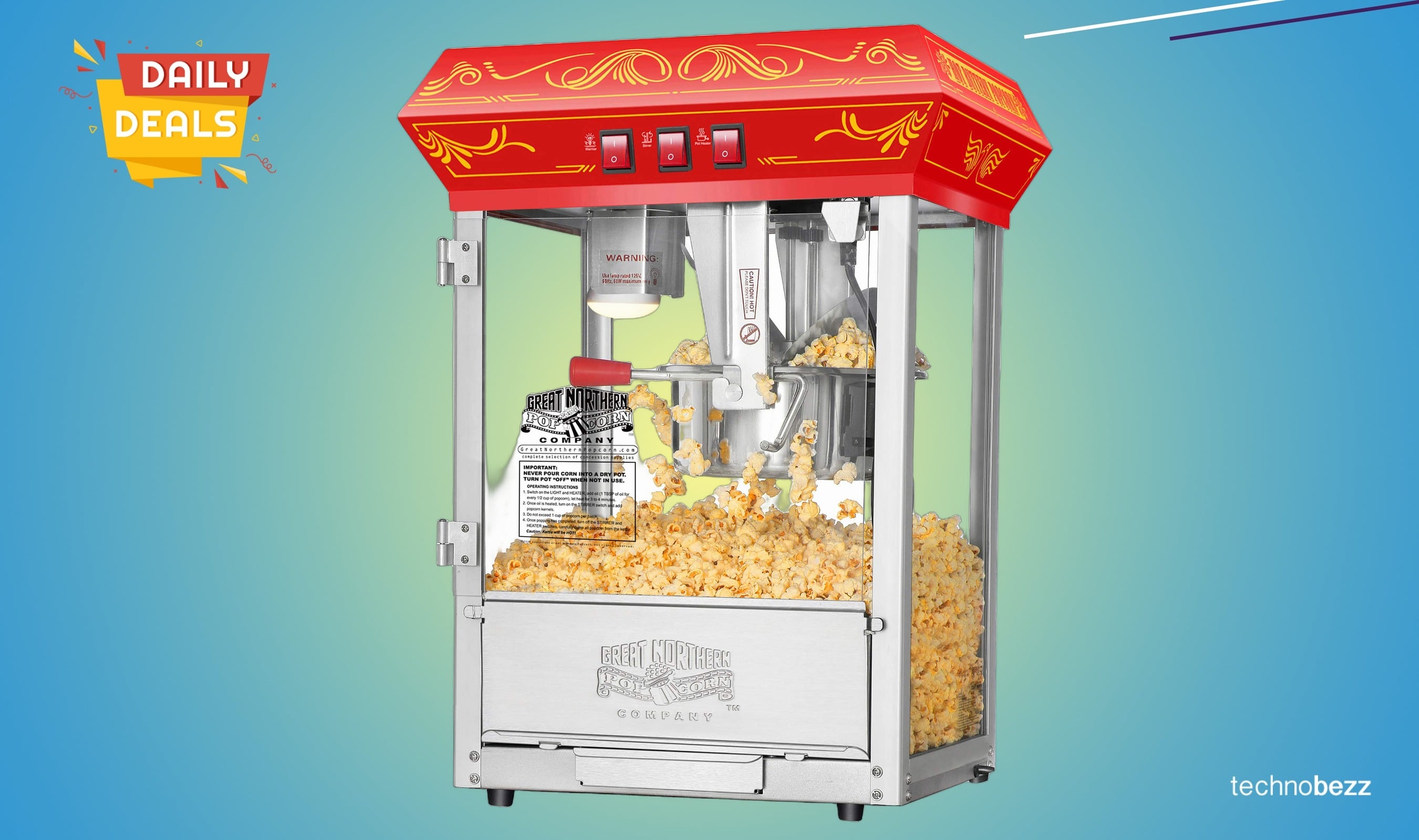 Good Time Popcorn Machine drops to a new low price of $178.45