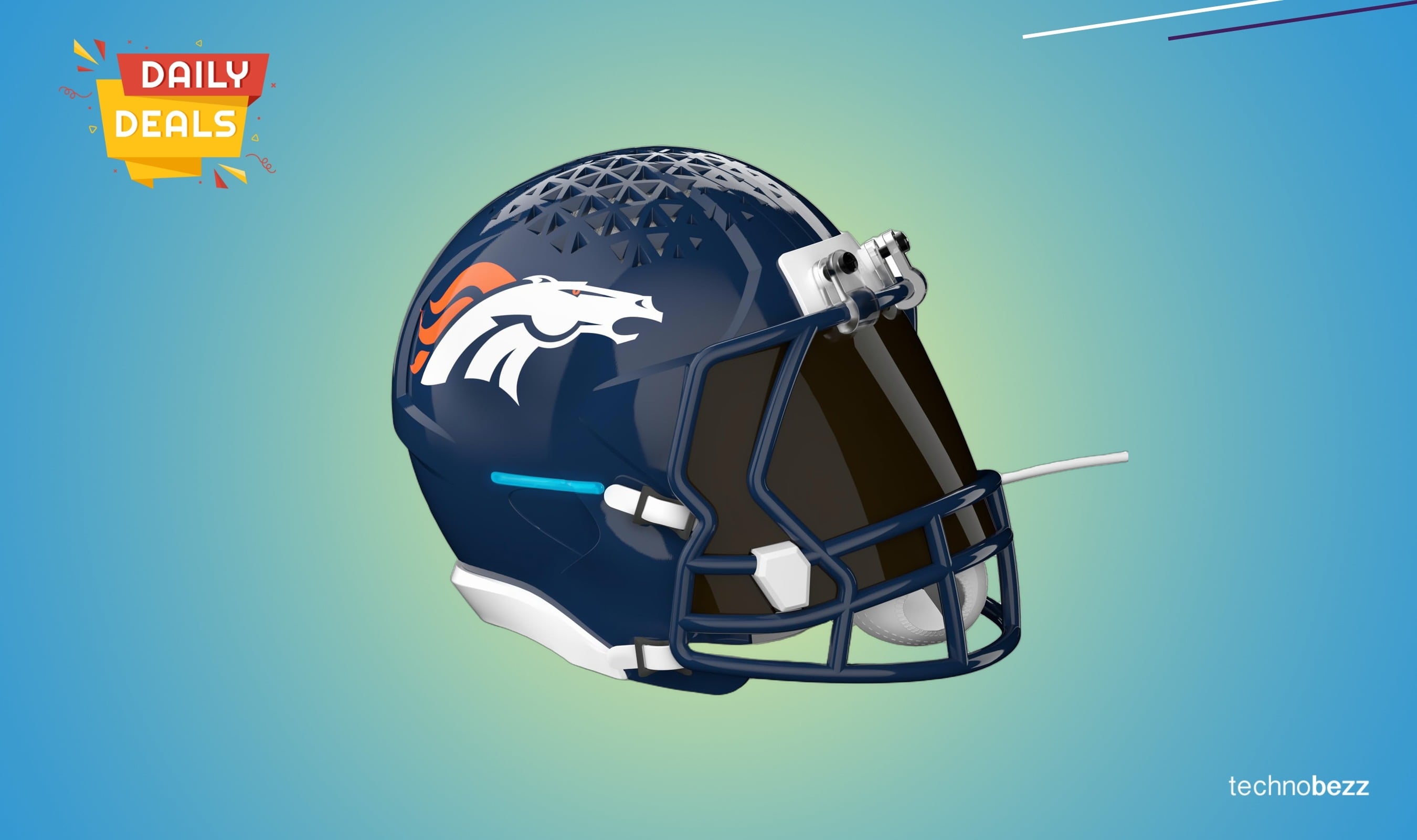 NFL Echo Dot Bundle with Broncos Helmet Stand Drops to $87.99